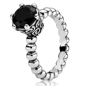 Pandora Black Spinel, Silver Ring